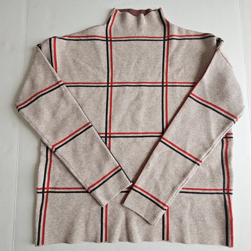 Tahari Mock Neck Long Sleeve Sweater